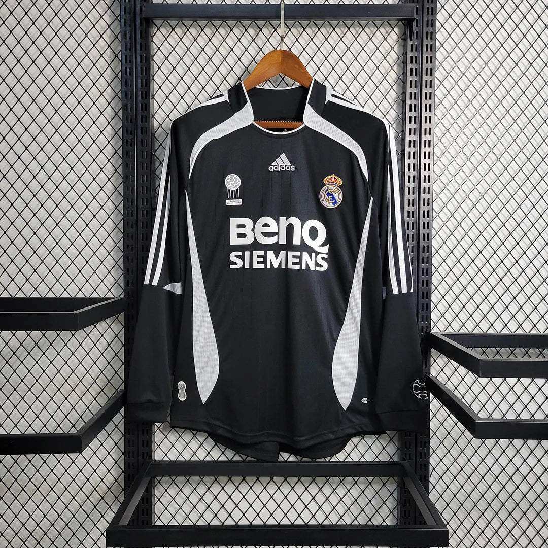 2006/2007 Retro Long Sleeve Real Madrid Away Jersey 1:1