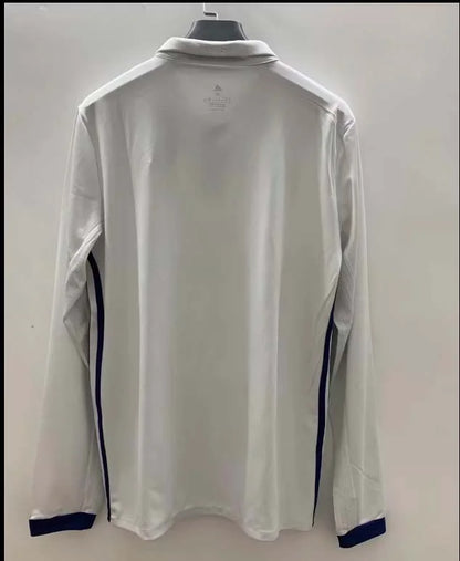 2016/2017 Retro Long Sleeve Real Madrid Home Football Shirt1:1