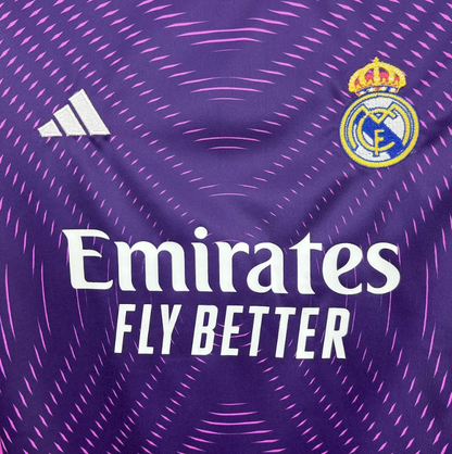 2025/2026 Real Madrid Goalie Purple Football Jersey 1:1 Kids Size