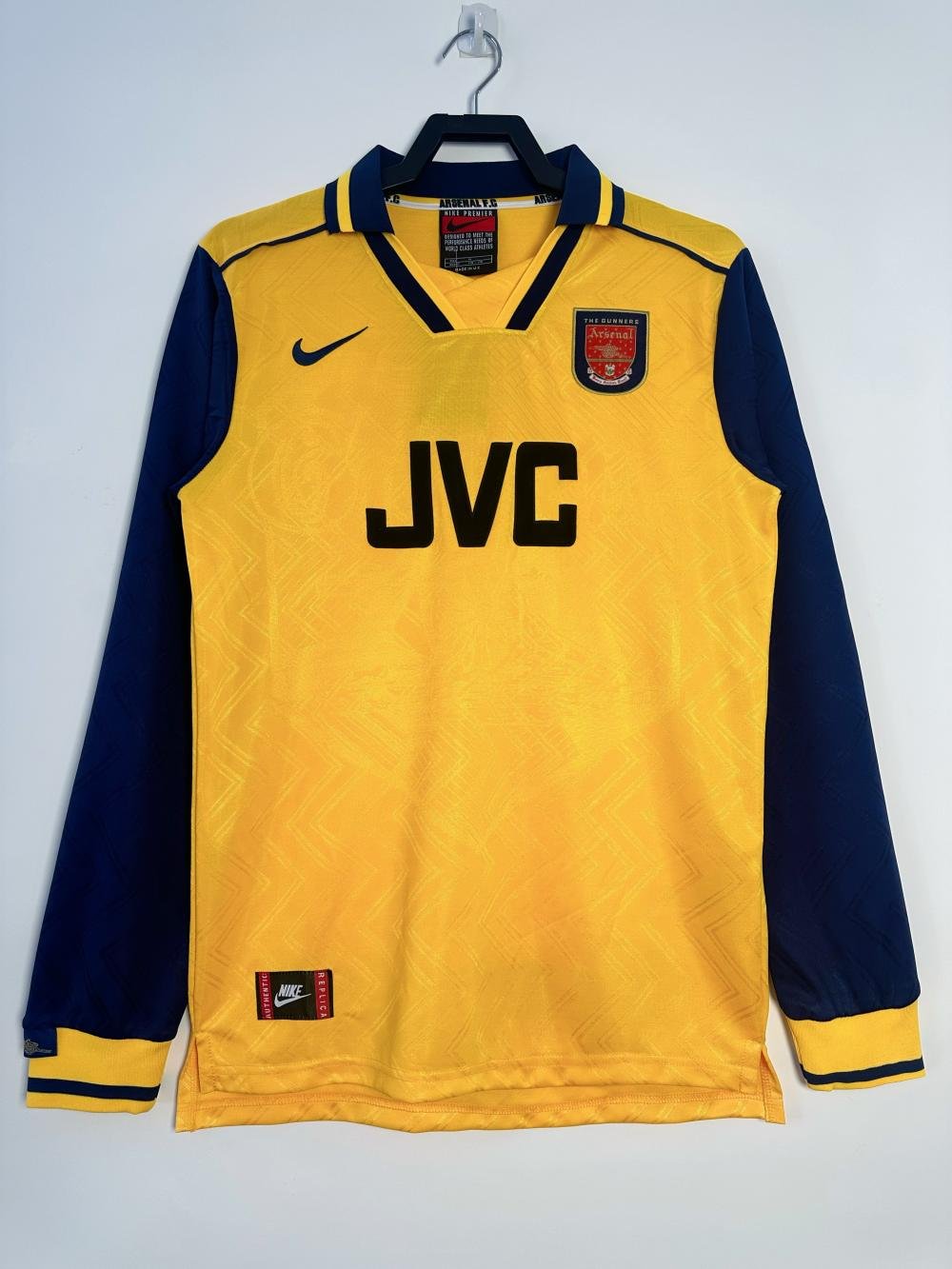 1996-1997 Retro Long Sleeve Arsenal Away Football Shirt 1:1