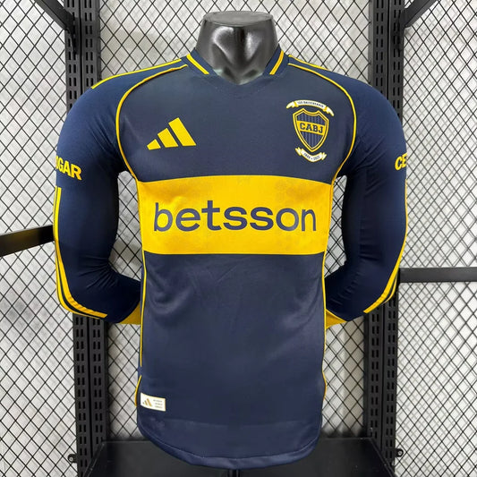 2025/2026 Long Sleeves Player Version Boca Juniors Home Football Jersey 1:1