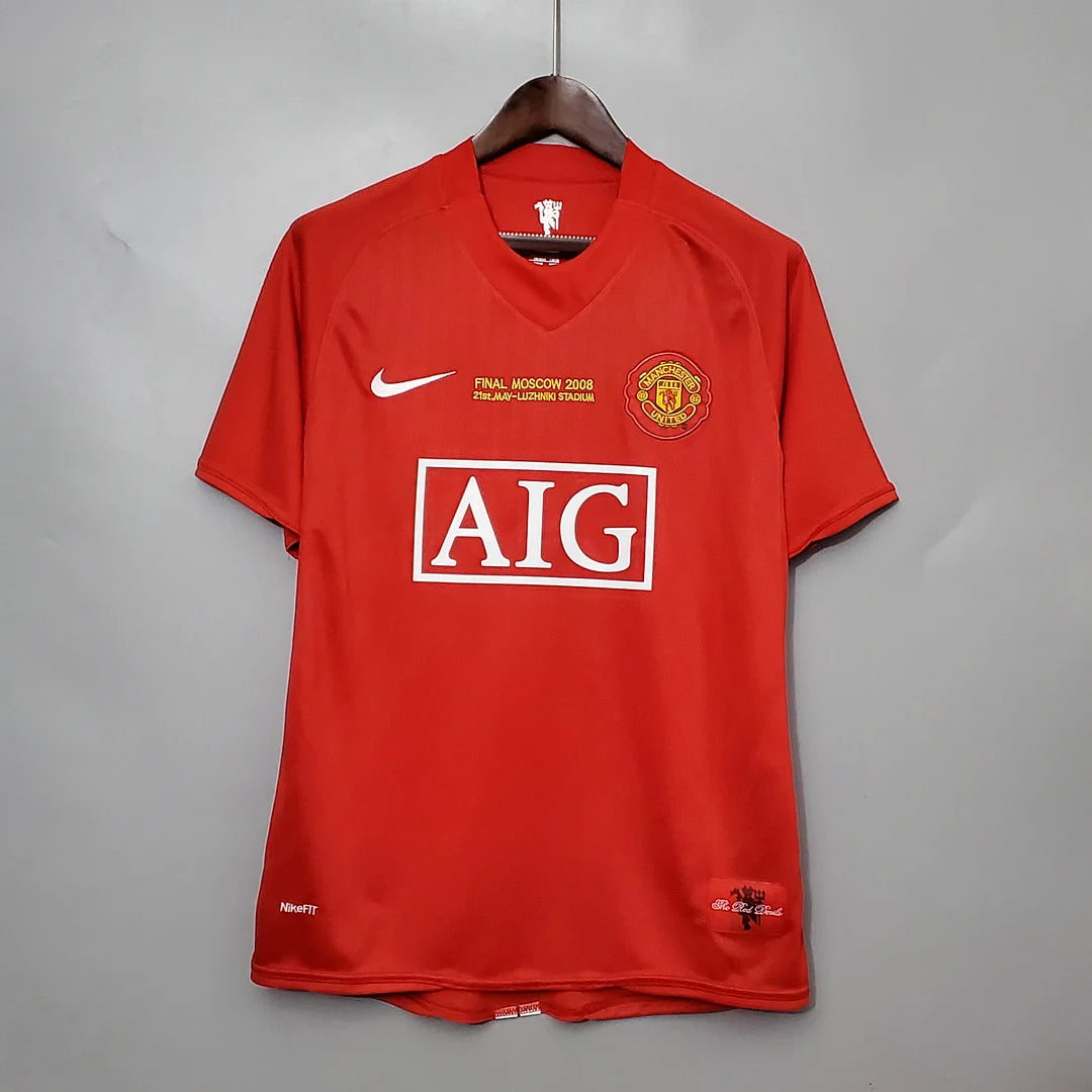 2007/2008 Retro Manchester United Home Champions League Edition Football Shirt 1:1