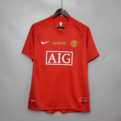 2007/2008 Retro Manchester United Home Champions League Edition Football Shirt 1:1