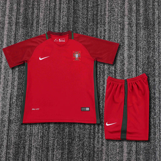 2016 Retro Portugal Home Football Shirt 1:1 Kids Size