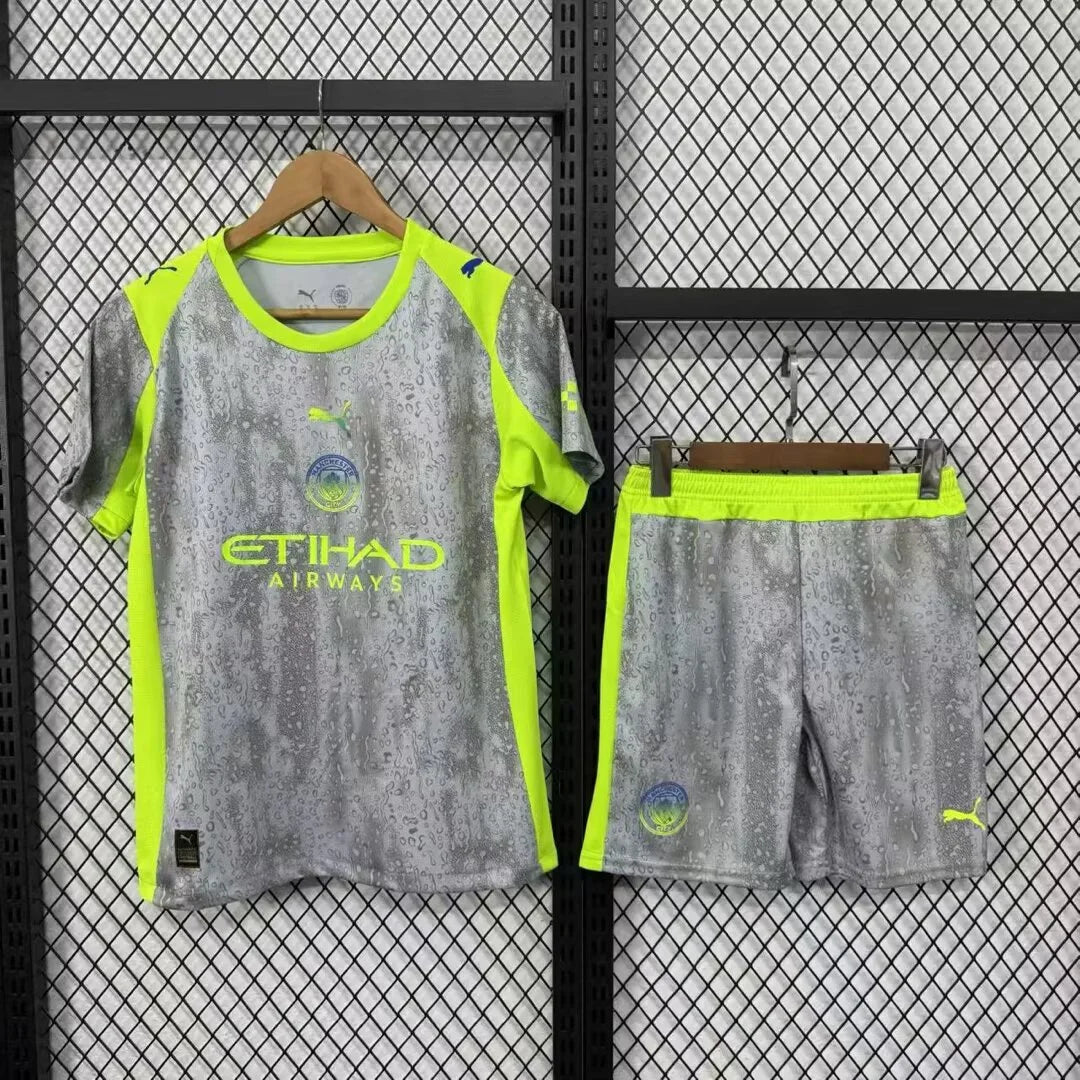 2025/2026 Manchester City Third Away Football Jersey 1:1 Kids Size