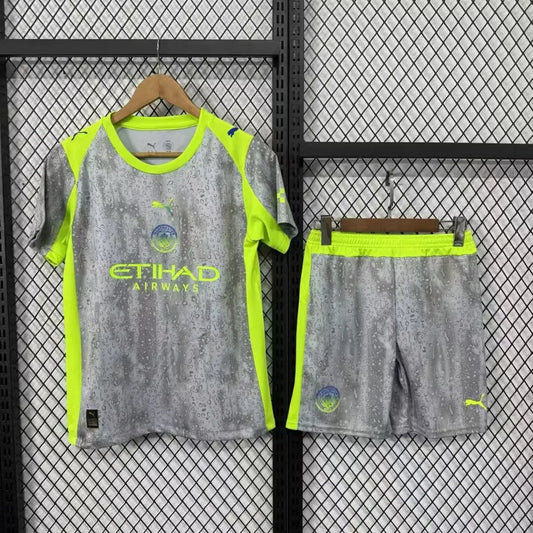 2025/2026 Manchester City Third Away Football Jersey 1:1 Kids Size