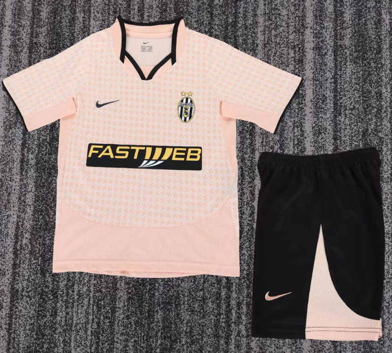 2003/2004 Retro Juventus Away Football Jersey 1:1 Kids Size