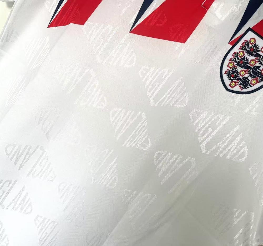 1992 Retro England Home Soccer Jersey 1:1