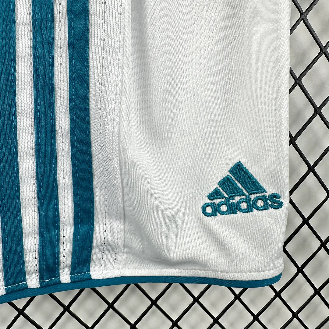 2017/2018 Retro Long Sleeve Real Madrid Home Football Shirt 1:1 Kids Size