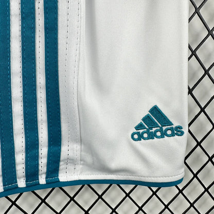 2017/2018 Retro Long Sleeve Real Madrid Home Football Shirt 1:1 Kids Size