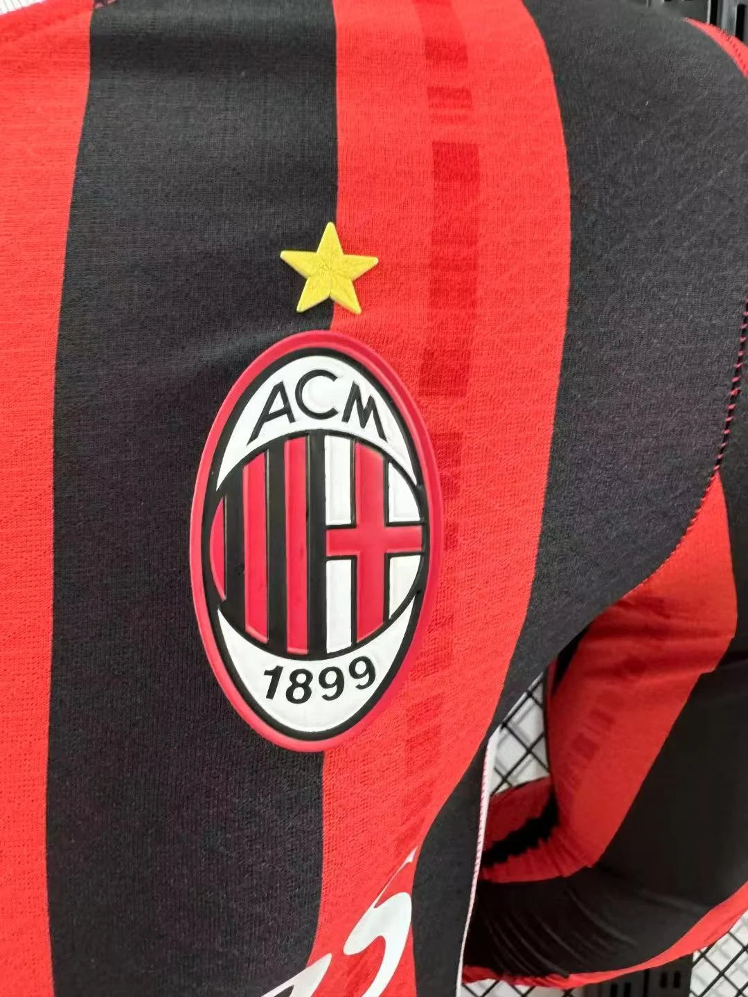 2024/2025 Player Version AC Milan Home Long Sleeve Football Shirt 1:1