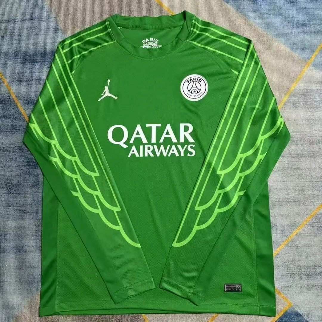 2025/2026 Psg Paris Saint-Germain Long Sleeves Fourth Away green Football Jersey 1:1