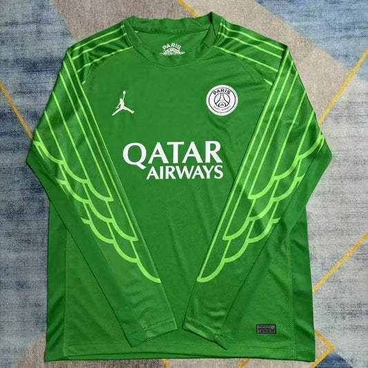 2025/2026 Psg Paris Saint-Germain Long Sleeves Fourth Away green Football Jersey 1:1