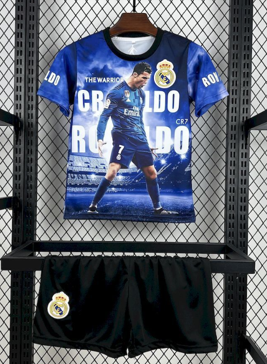 2025/2026 Real Madrid Ronaldo Commemorative Edition Football Jersey 1:1 Kids Size